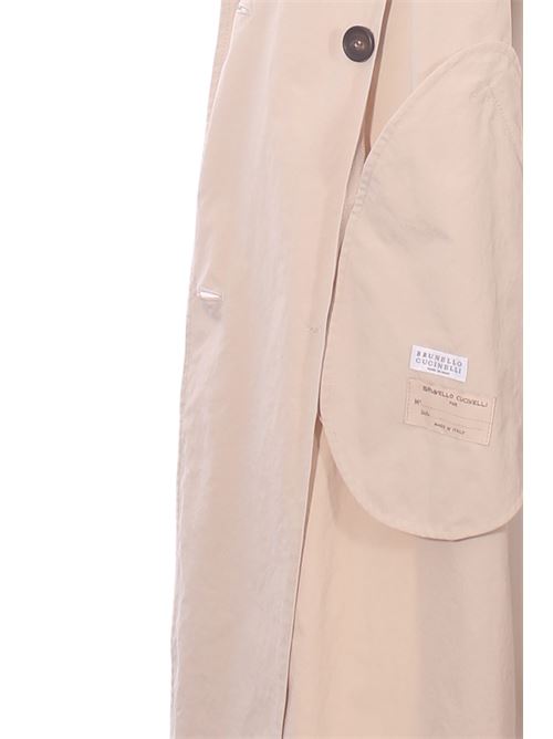 Trench in canvas techno con precious button tab BRUNELLO CUCINELLI | MH5739709C8710